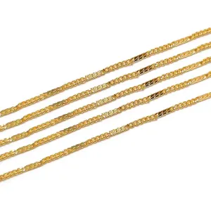 1 METER PKG. THIN CHAIN ANTI-TARNISH GOLD PLATED JEWELRY MAKING LOOSE CHAIN.