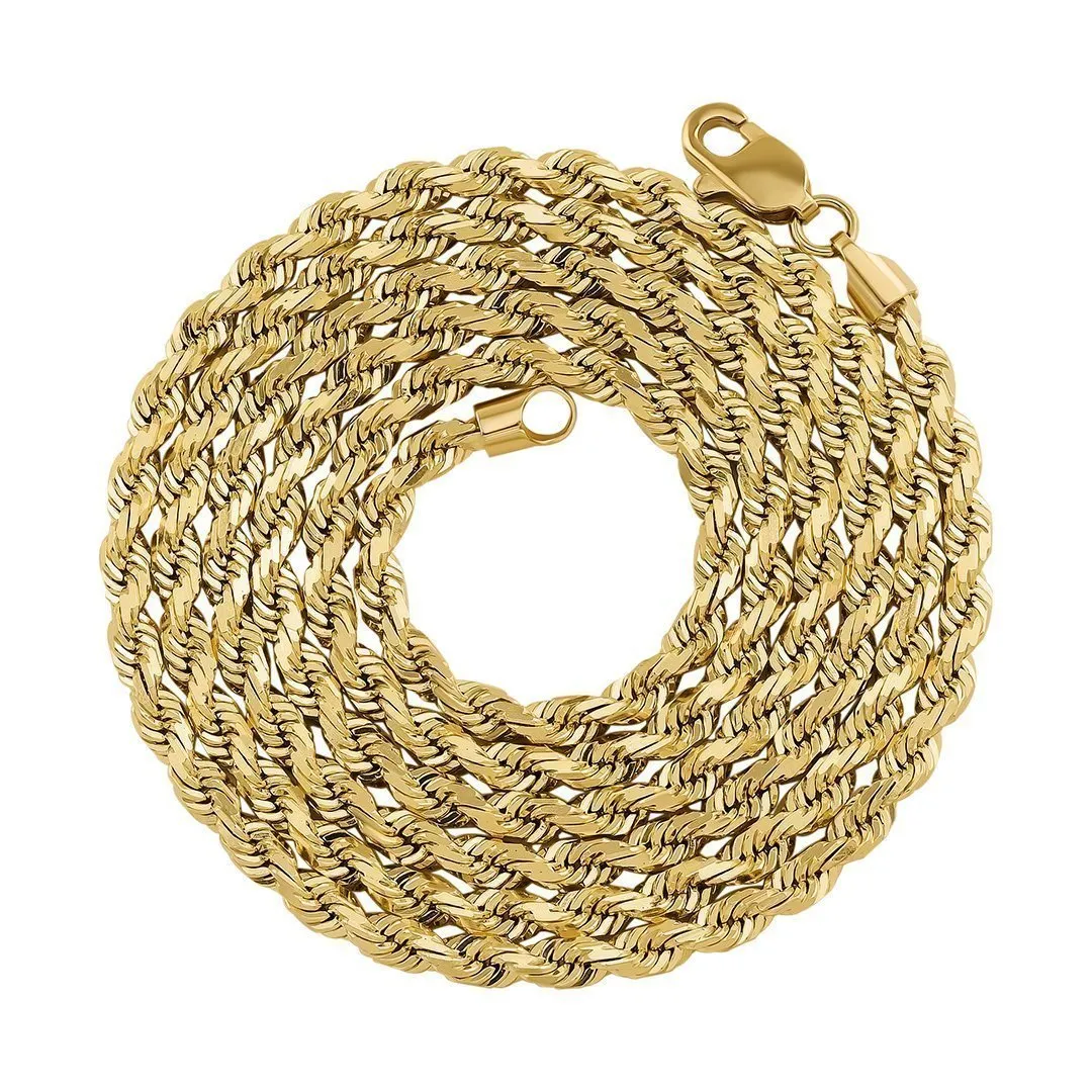 10k Yellow Gold Rope Chain 2.5 mm