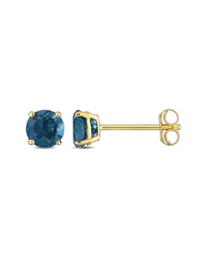 14K 1.20 ct. tw. London Blue Topaz Studs