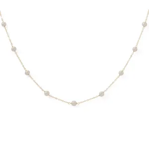 16" Gold Filled 9 Cultured Freshwater Pearl Necklace