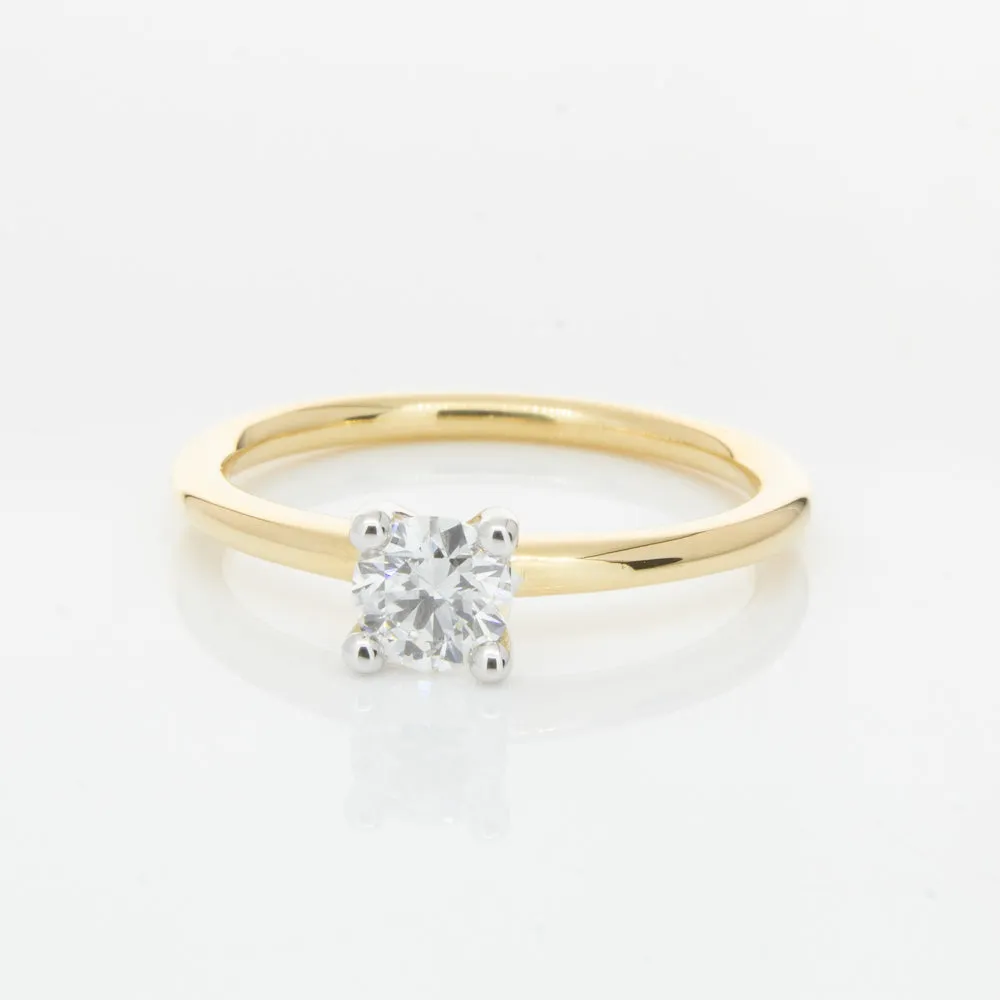 18ct Yellow Gold .40ct Diamond Melba Ring