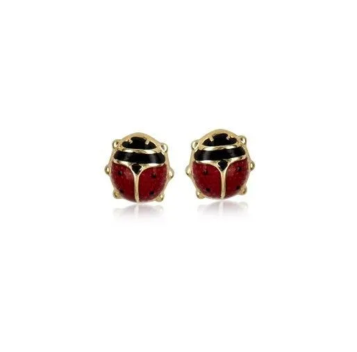 9ct Yellow Gold Lady Bird Studs