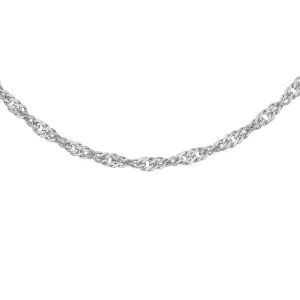 9K White Gold 30 Twist Curb Chain