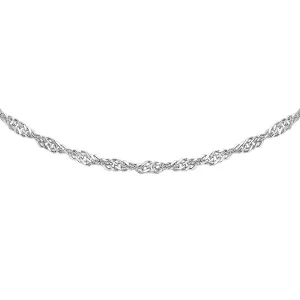 9K White Gold 45 Twist Curb Chain