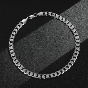 9mm Silver Cuban Curb Chain Necklace 24 Inches