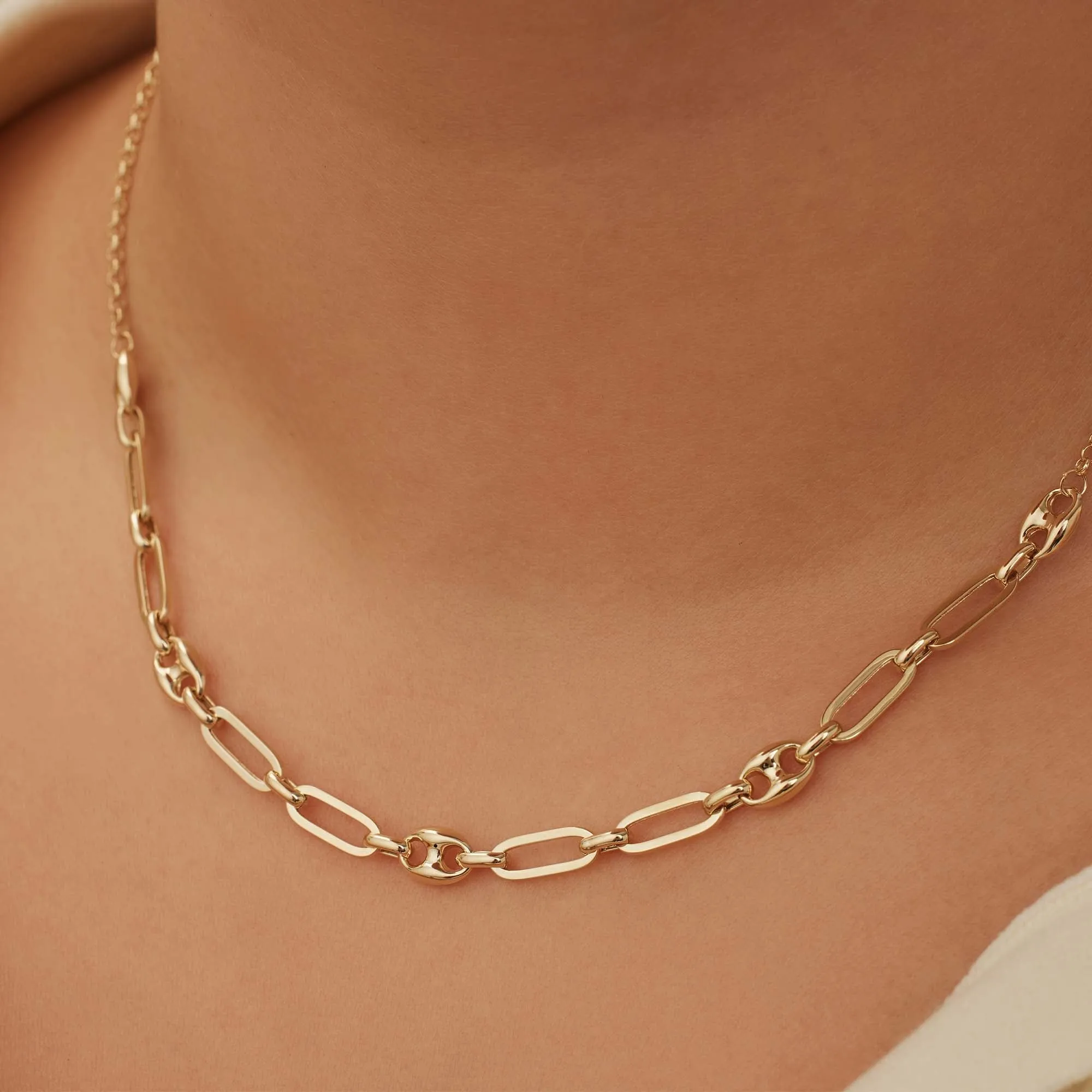 Aidee Demie 14 karat gold necklace with chains