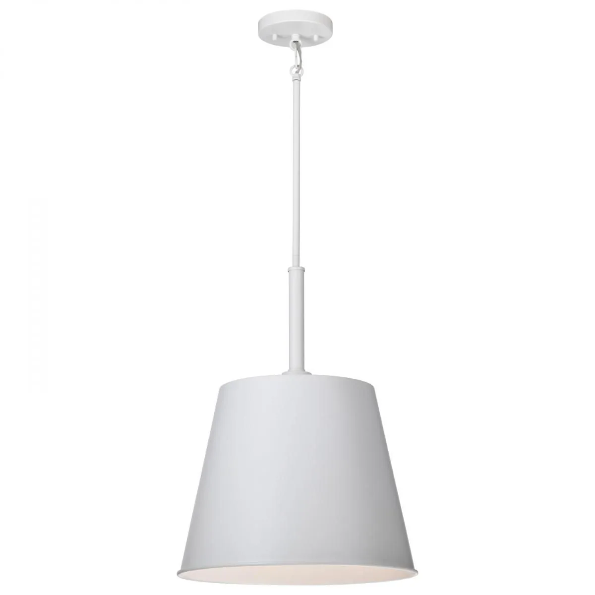 Alexis 15 in. Pendant Light Matte White Finish