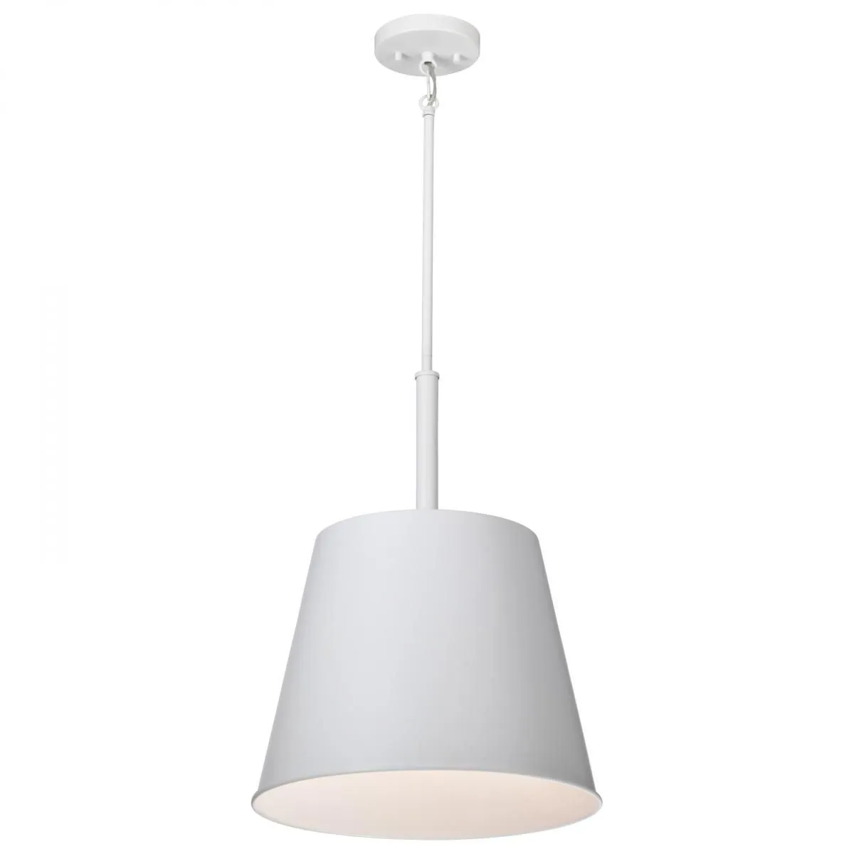 Alexis 15 in. Pendant Light Matte White Finish