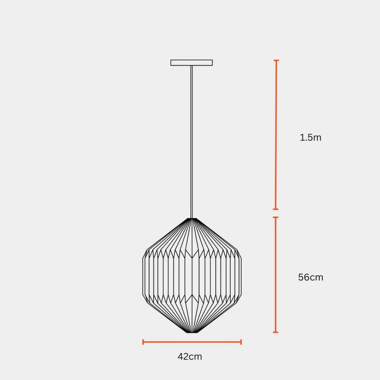 ANKUR NOVA ORIGAMI PENDANT LIGHT- PAPER HANDPLEATING HANGING PENDANT LAMP