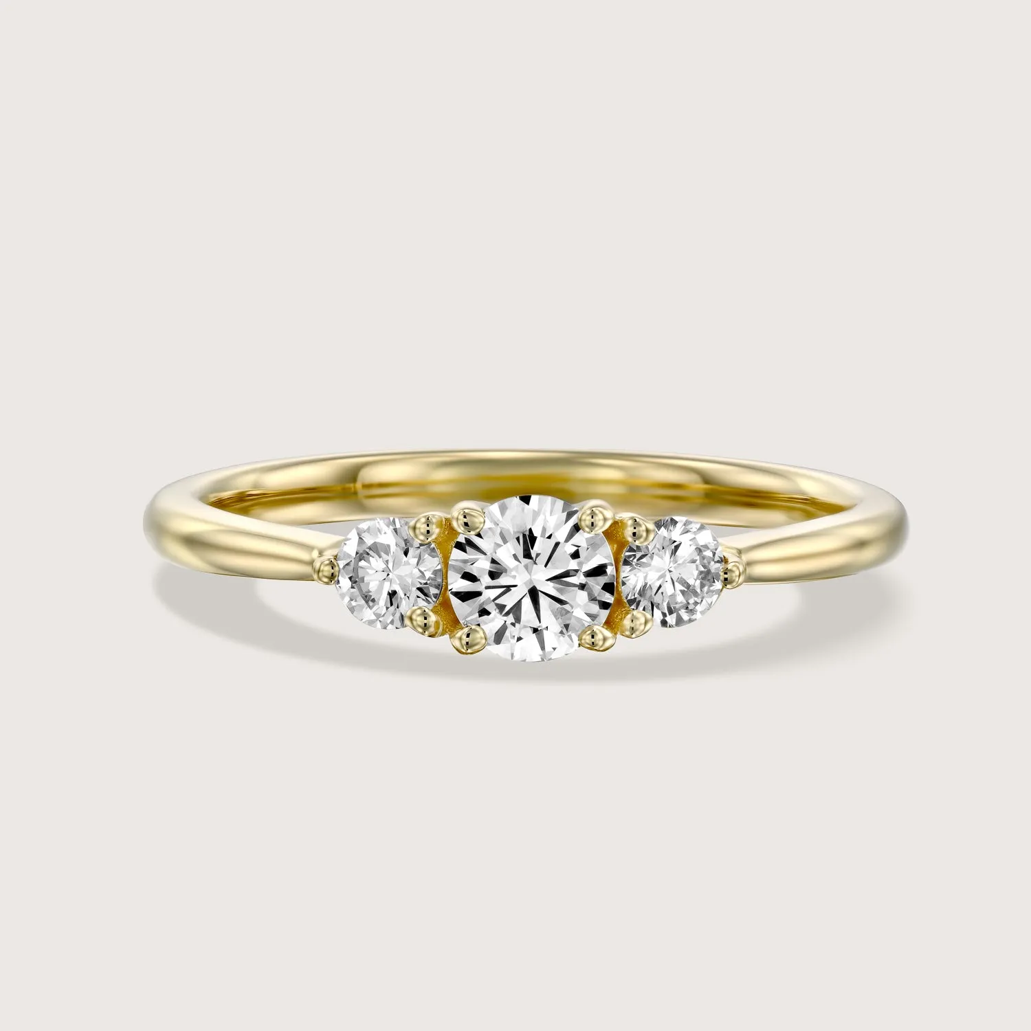 Audrey Gold Ring 4mm Diamond