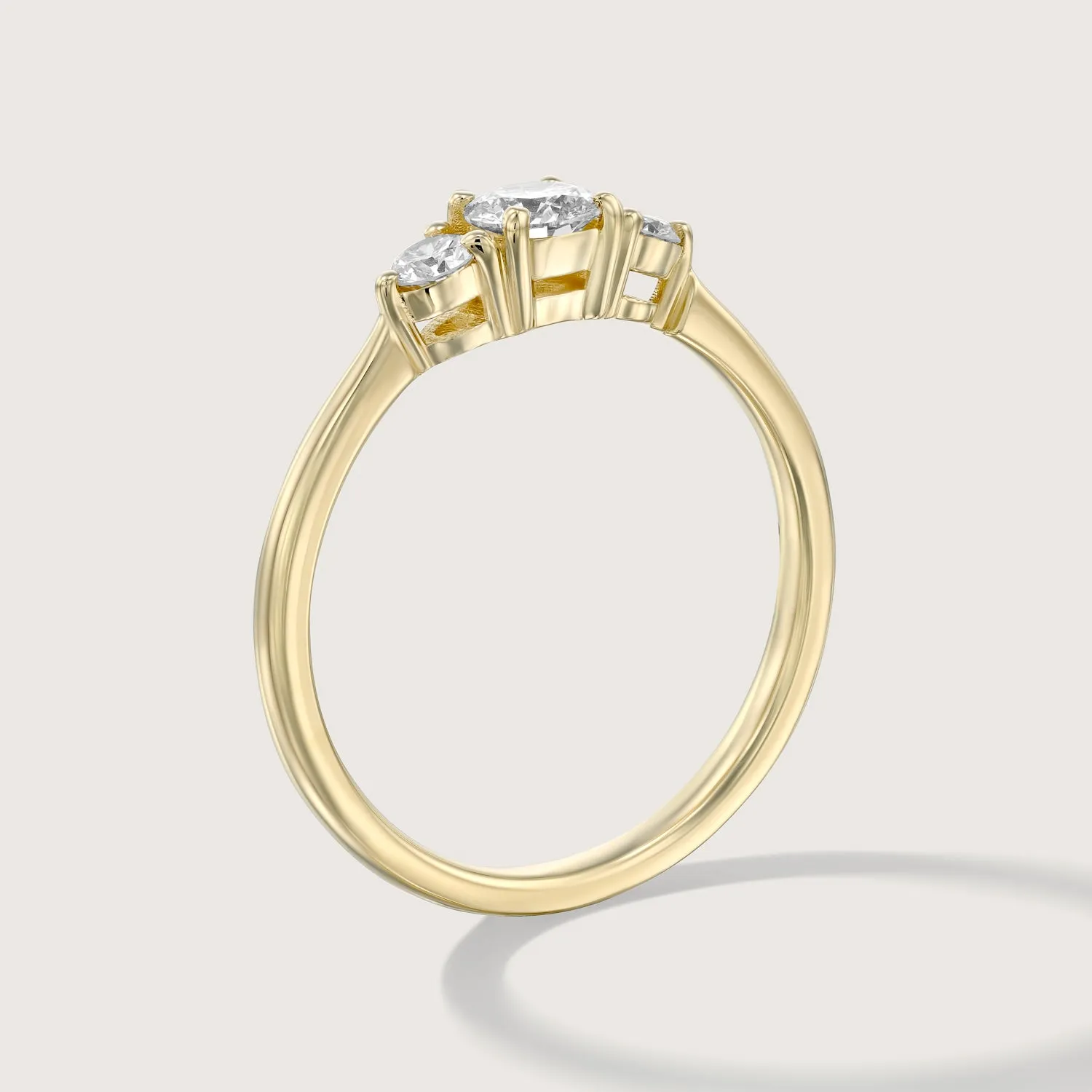 Audrey Gold Ring 4mm Diamond