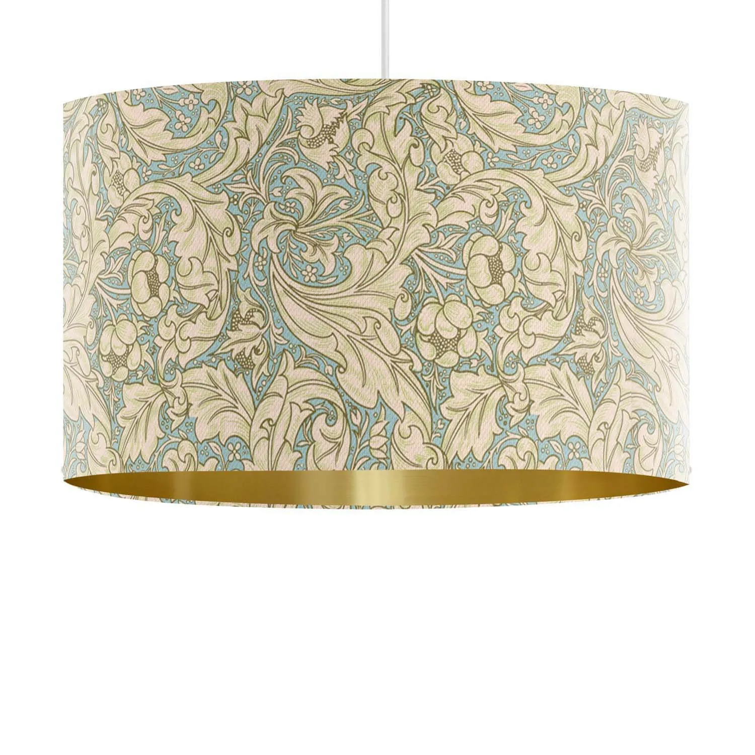 Bachelor Buttons - William Morris Textile Lampshade