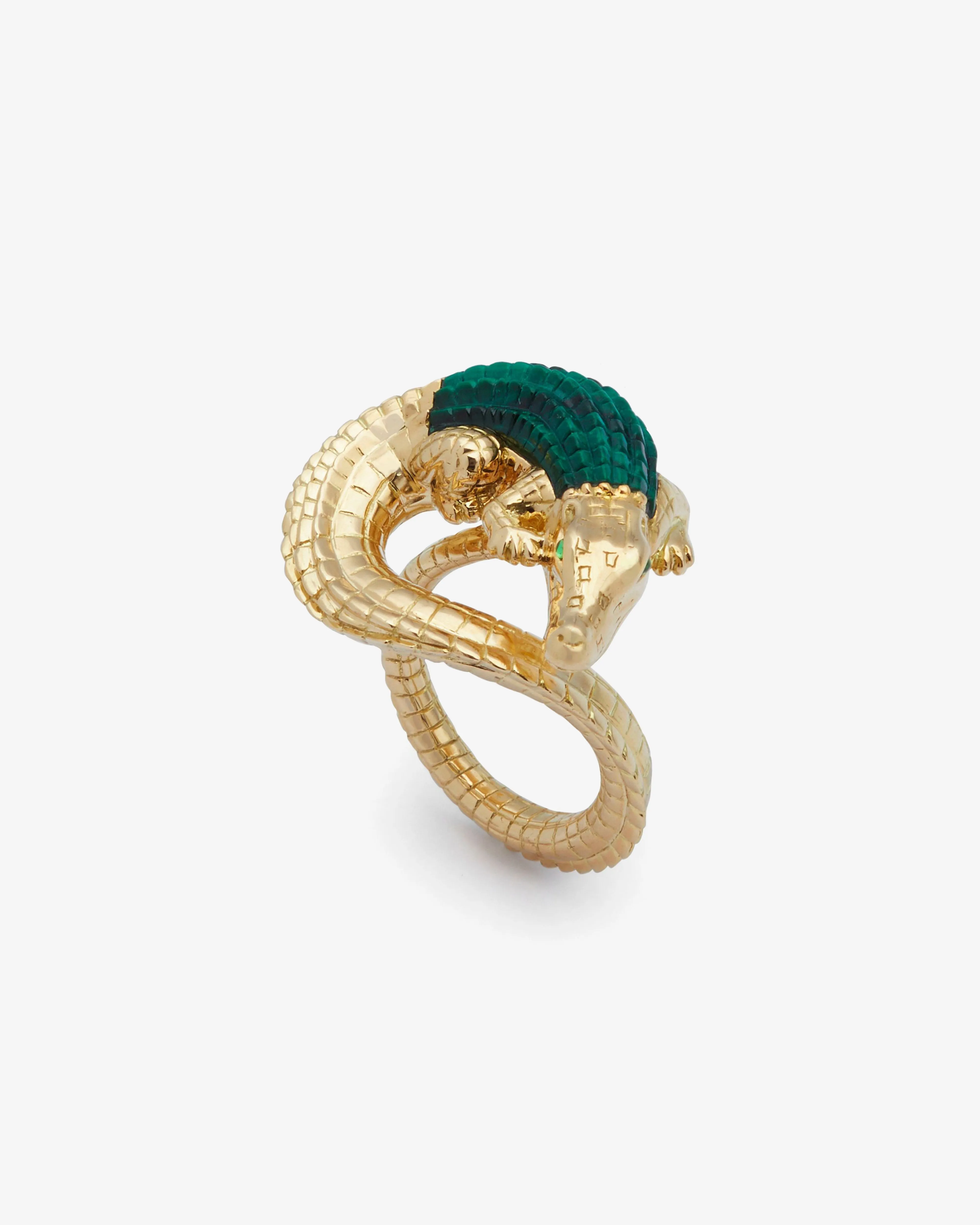 Bibi Van Der Velden - Women's Alligator Twist Ring - (Yellow Gold)