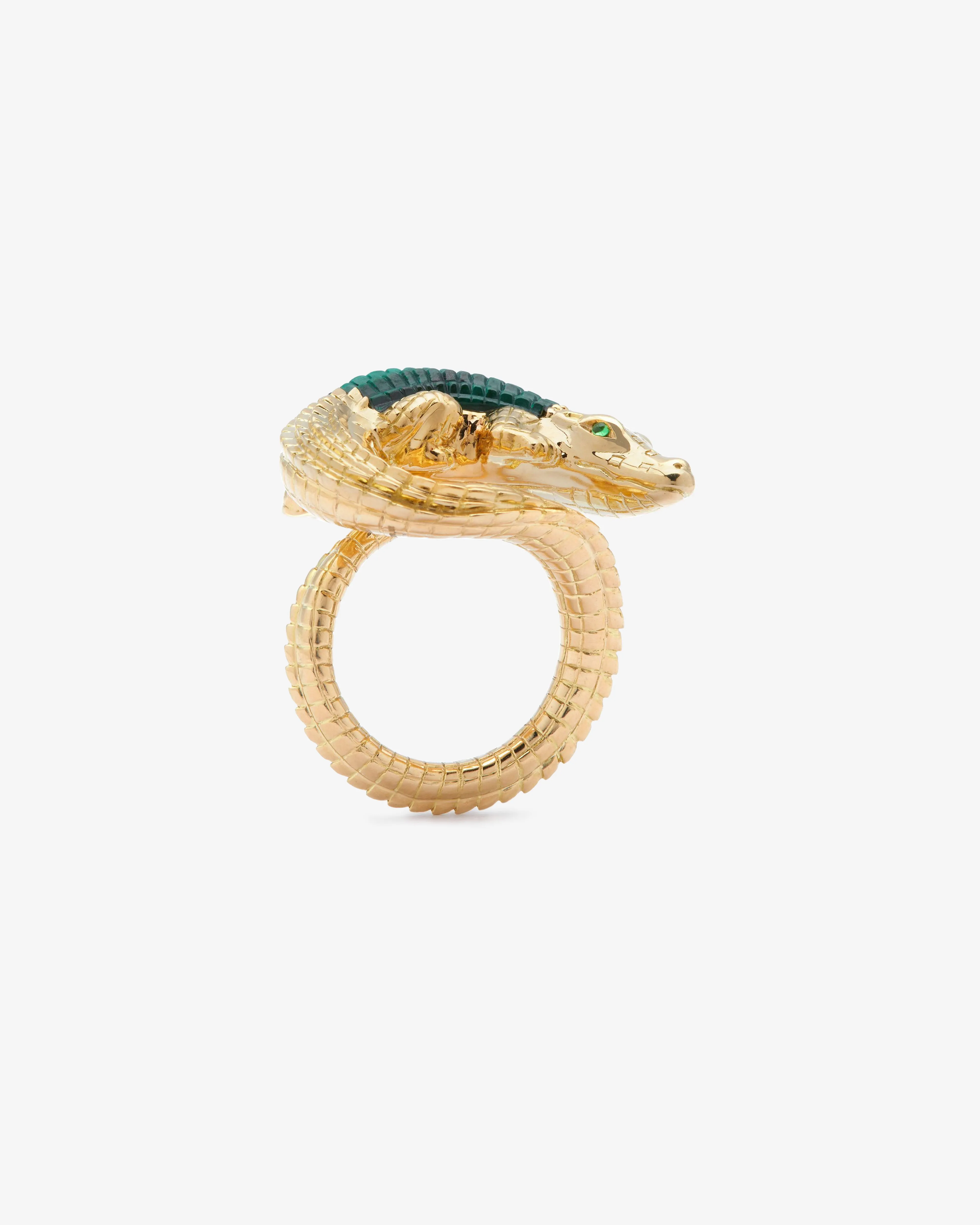 Bibi Van Der Velden - Women's Alligator Twist Ring - (Yellow Gold)