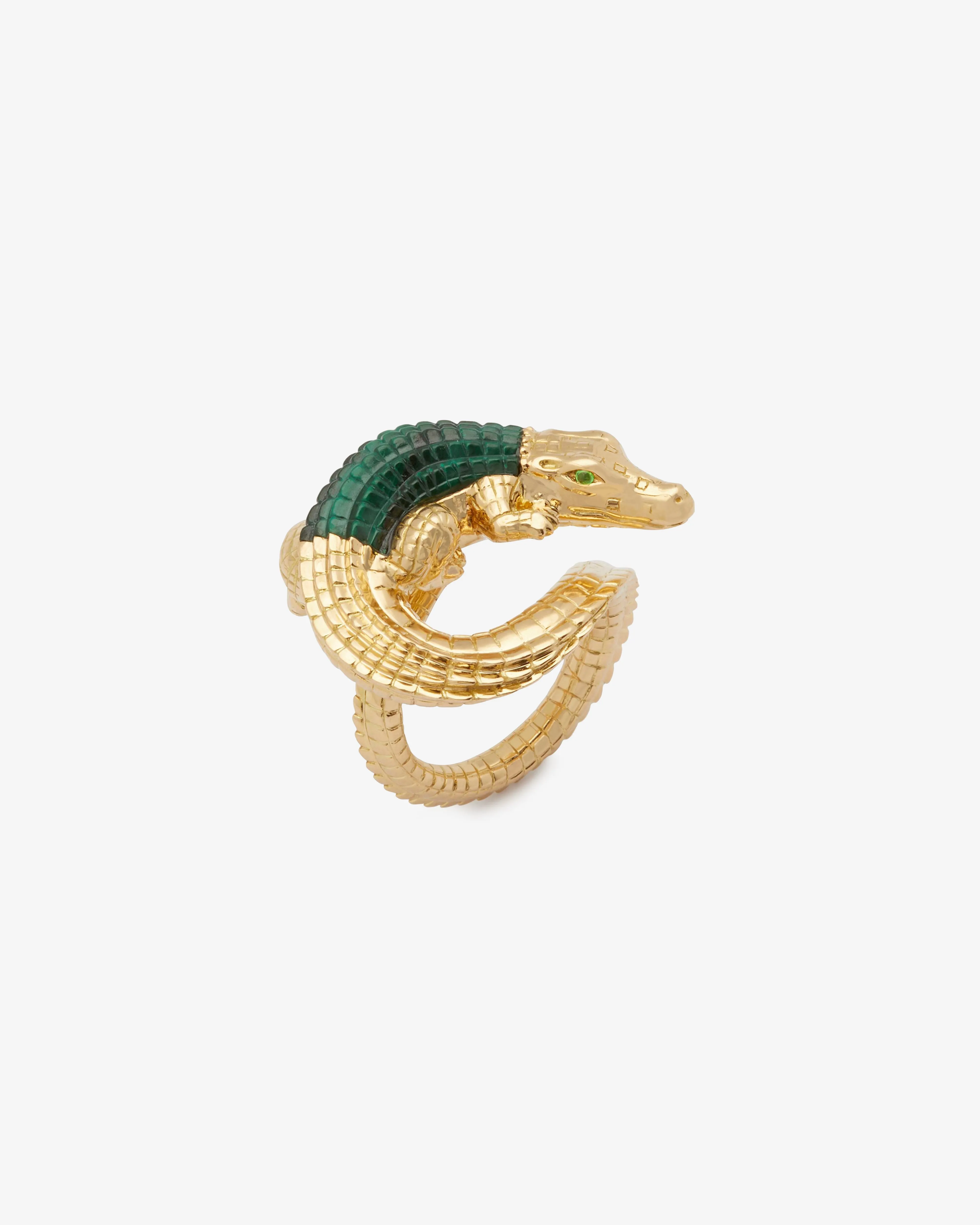 Bibi Van Der Velden - Women's Alligator Twist Ring - (Yellow Gold)