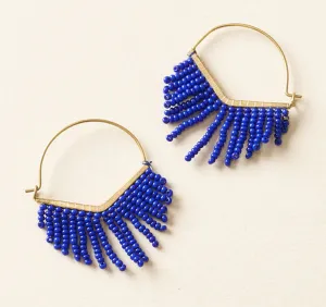 Blue Chevron Earrings