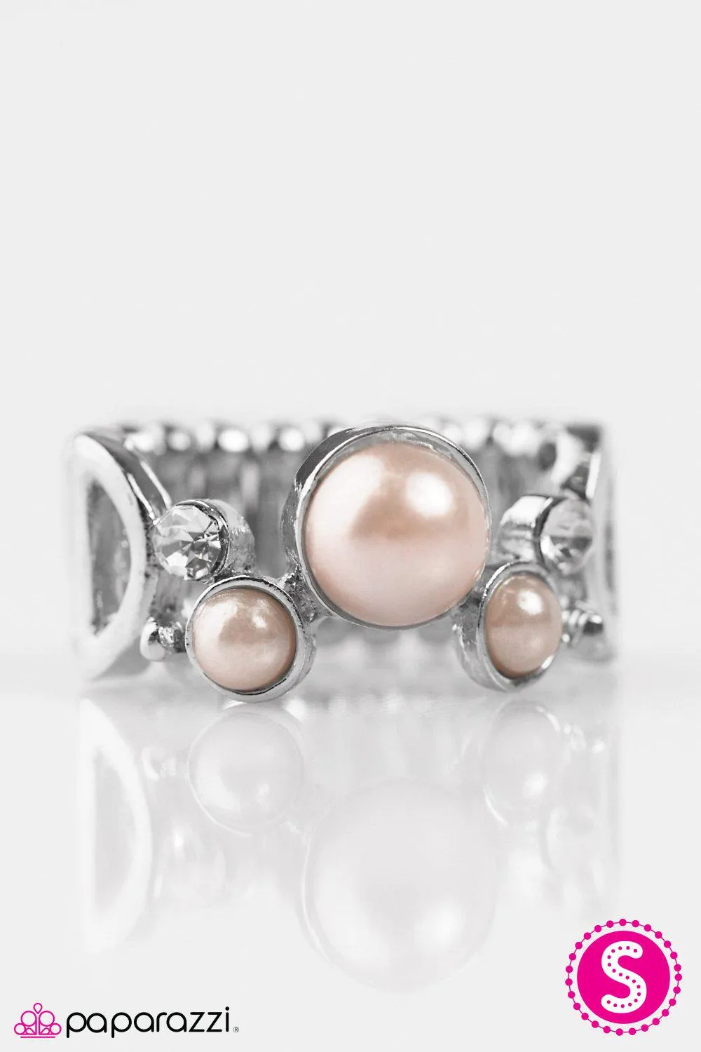 Bobbing Along Brown Pearl Ring - Paparazzi Accessories