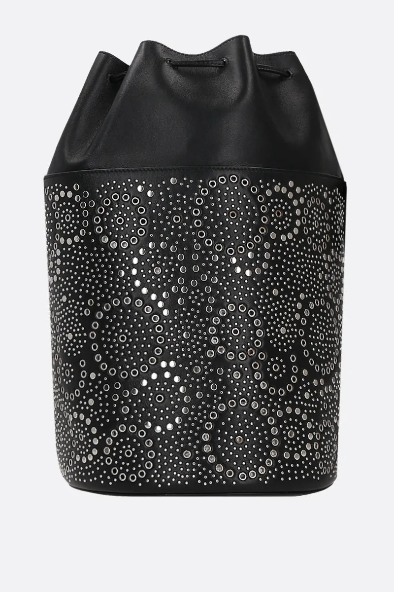 Canopus studded leather bucket bag