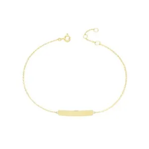 Chain Bracelet With Solid Yellow Gold