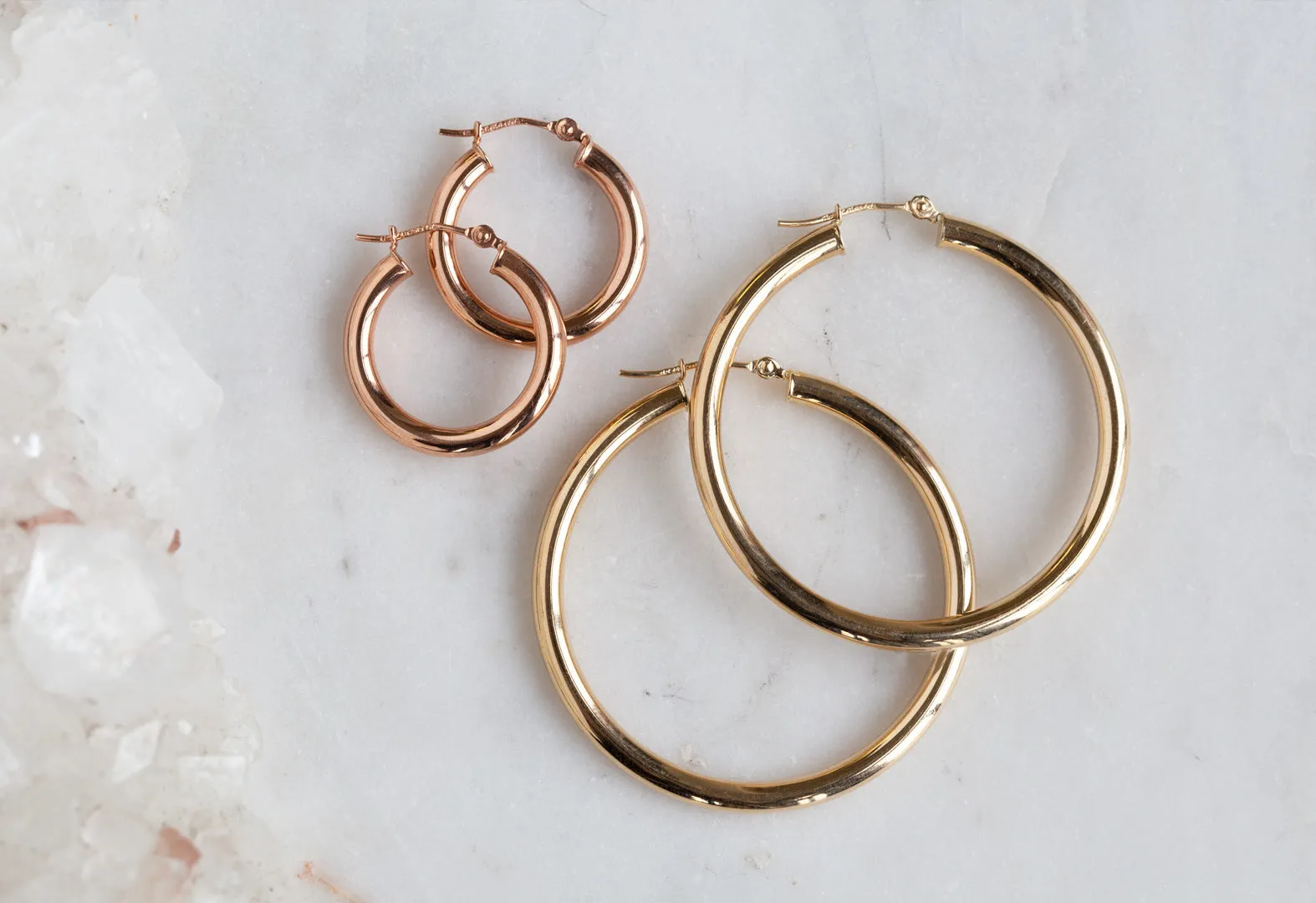 Chunky Gold Hoop Earrings