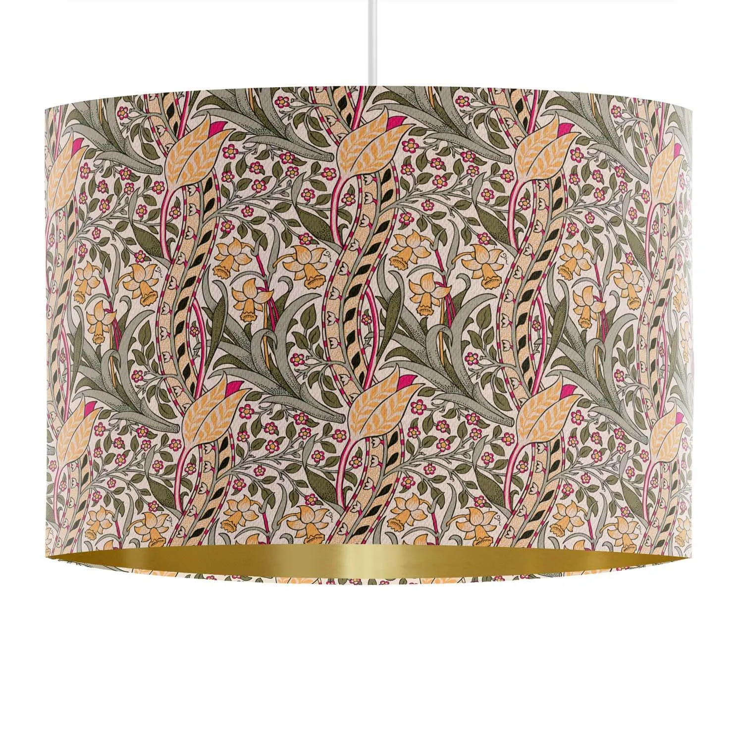 Daffodil - William Morris Textile Print Lampshade