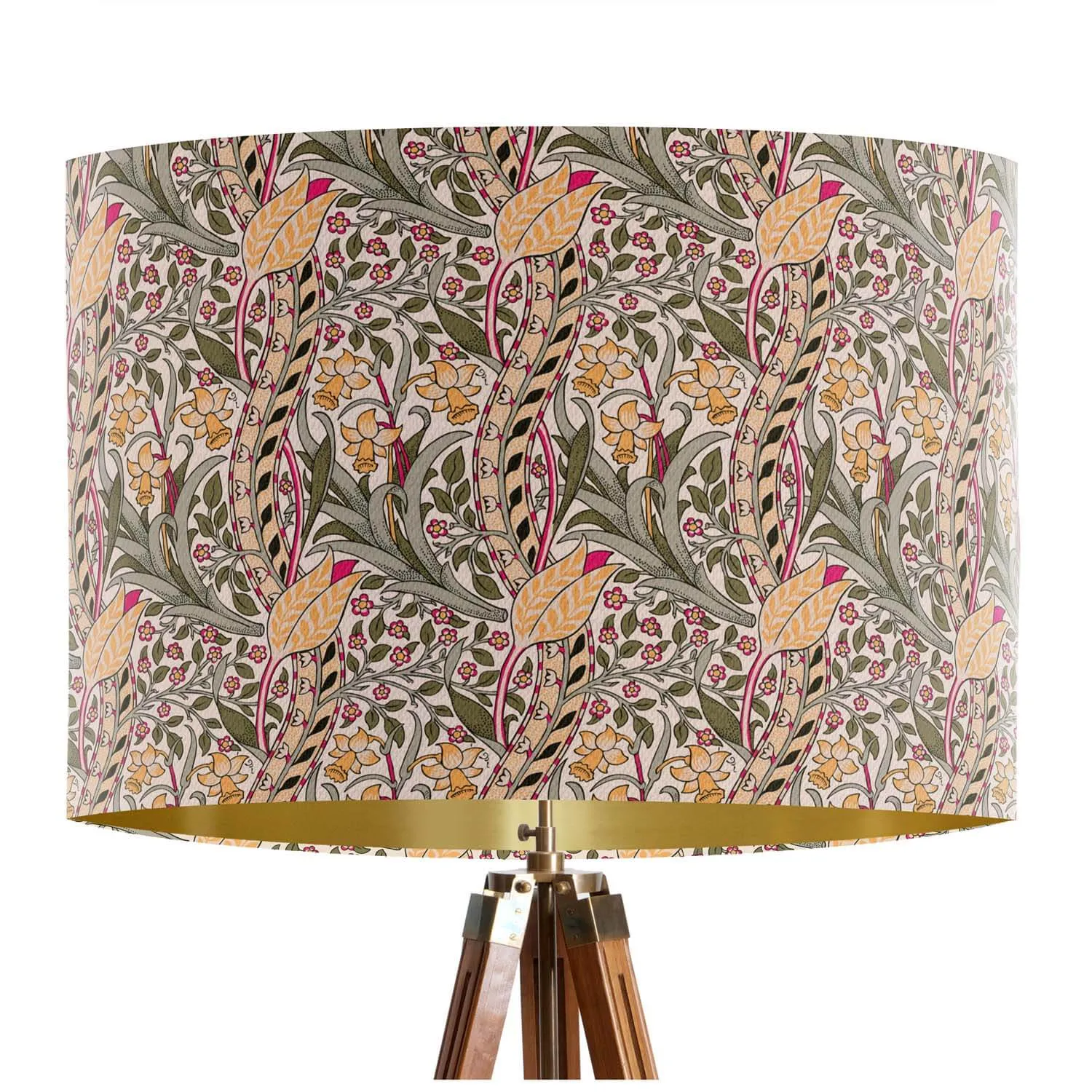 Daffodil - William Morris Textile Print Lampshade