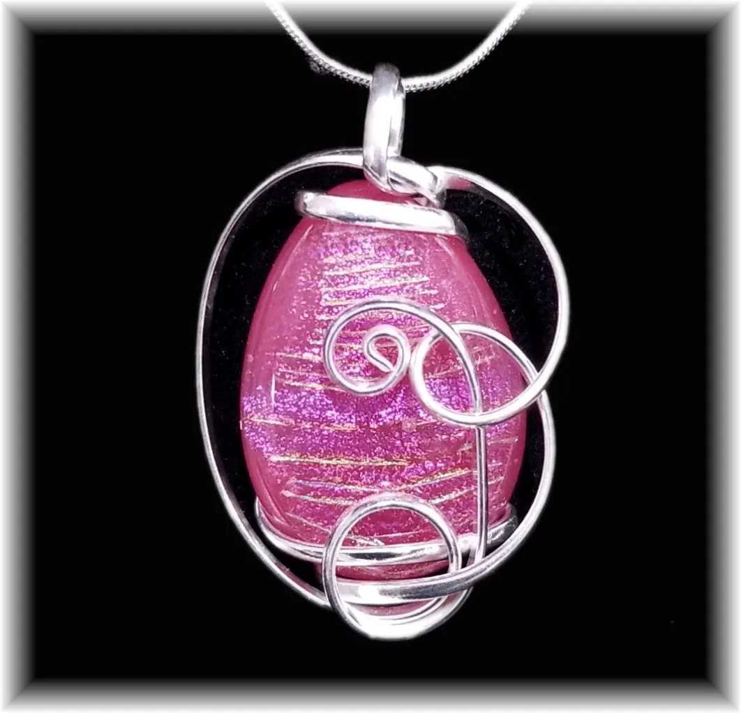 Dark Pink Freeform Pendant