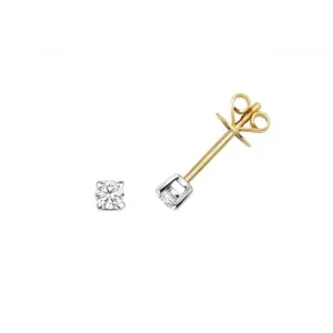 Diamond Jewellery 9ct Gold Diamond Studs ED194