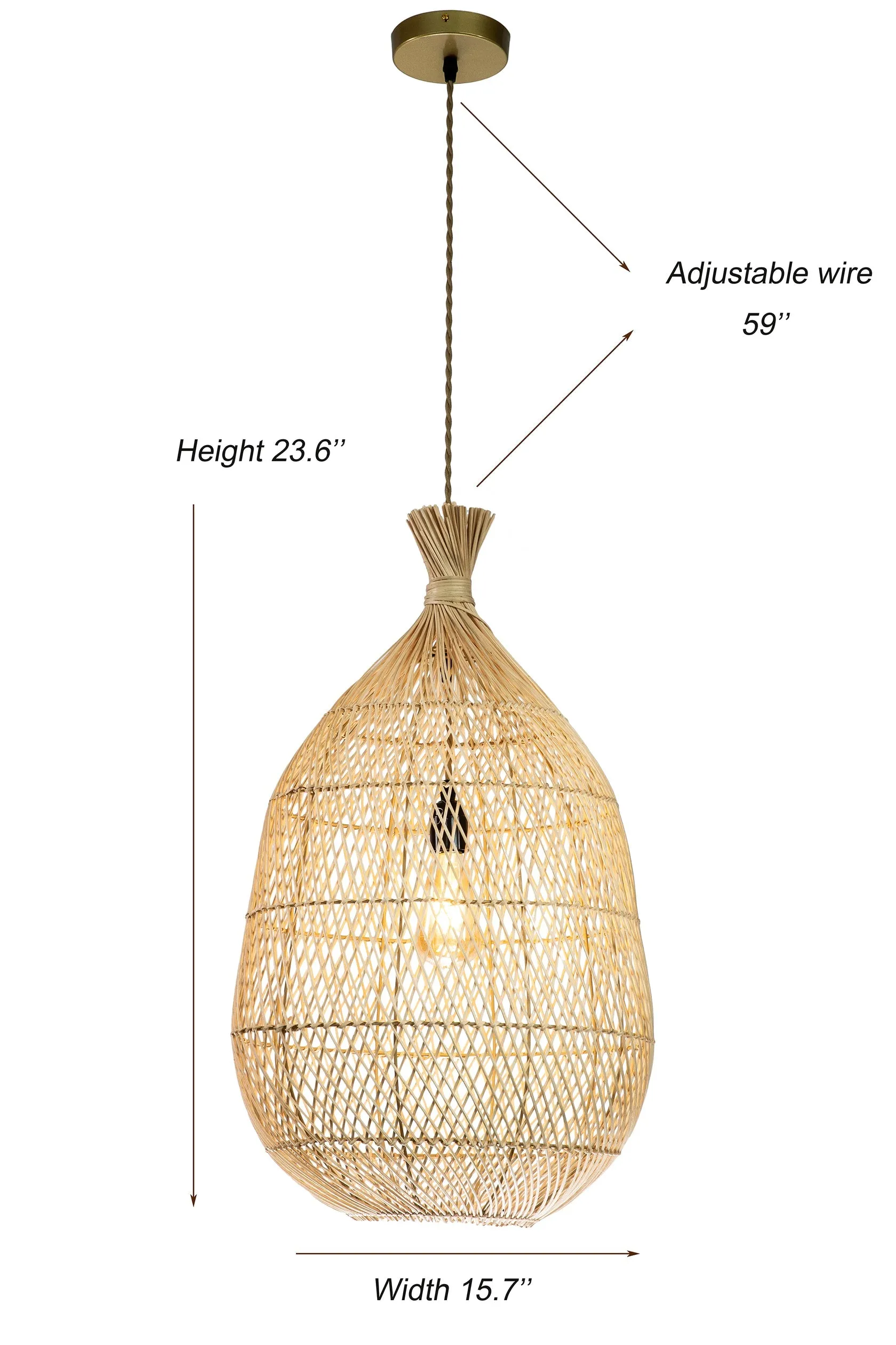 Ele Teardrop Pendant Light D16 By Ele Light & Decor