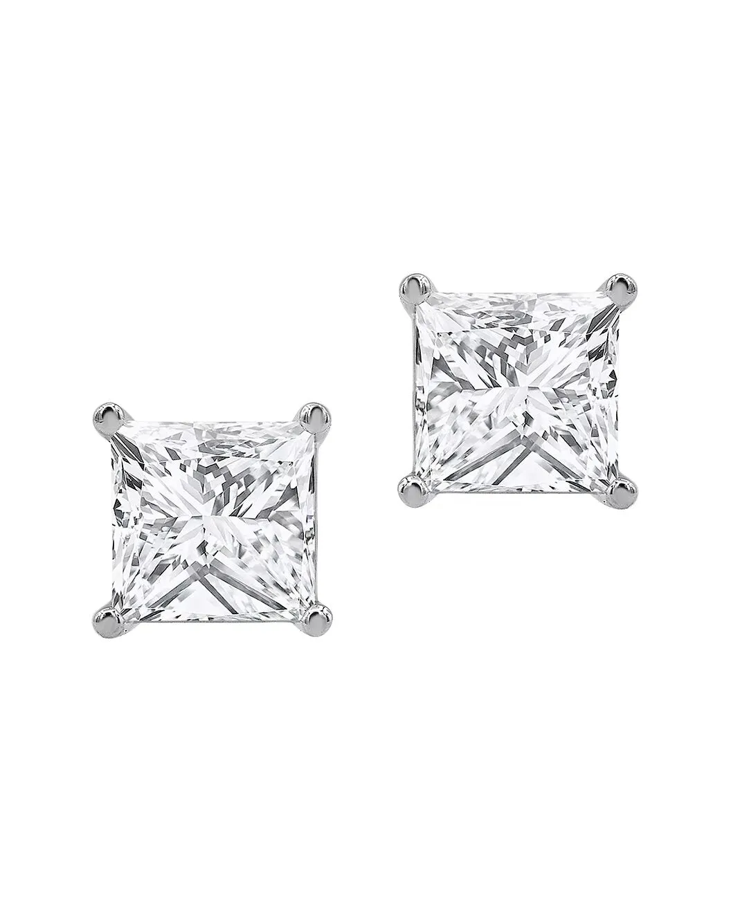 Exquisite 2 Carat Princess Cut Lab-Grown Diamond Studs