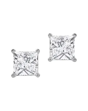 Exquisite 2 Carat Princess Cut Lab-Grown Diamond Studs