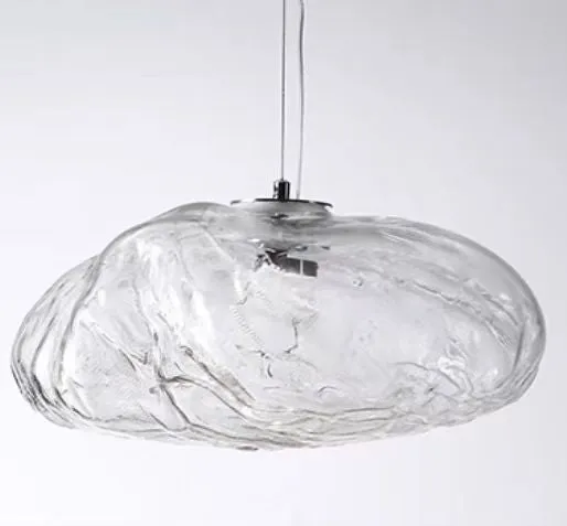 Extra Large Nordic Minimalist Glass Cloud Decorative Chandelier for Stairs/Living Room/High-ceiling Room