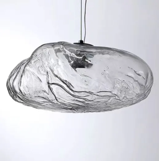 Extra Large Nordic Minimalist Glass Cloud Decorative Chandelier for Stairs/Living Room/High-ceiling Room