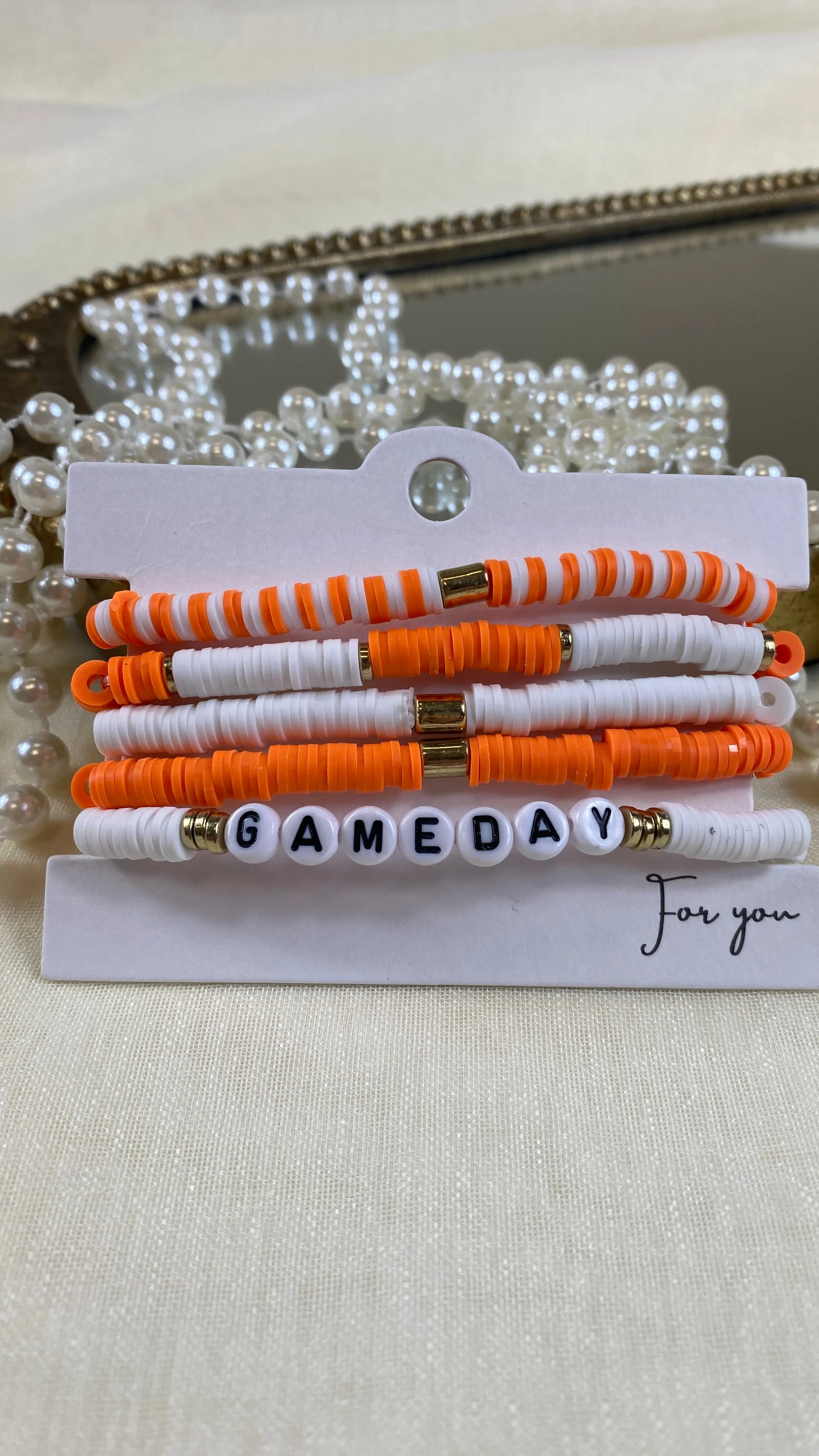 Gameday Set of 5 Stretch Bracelets- 6 Colors