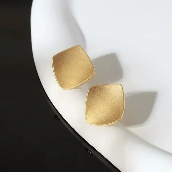 Geometric Rhombus Surface Ear Studs