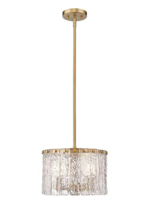 Glacier Three Light Pendant in Modern Gold