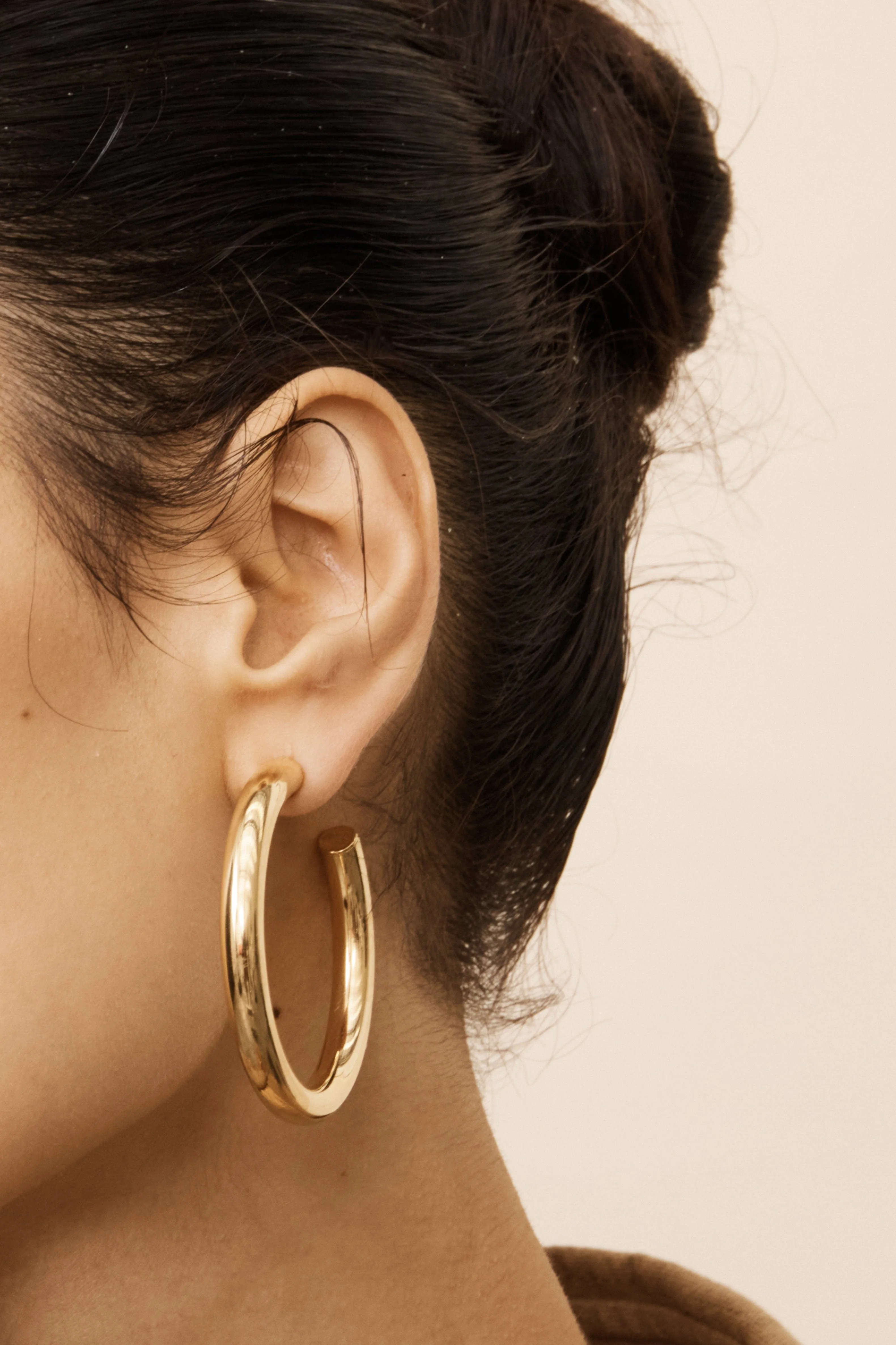 Gold Hollow Hoops