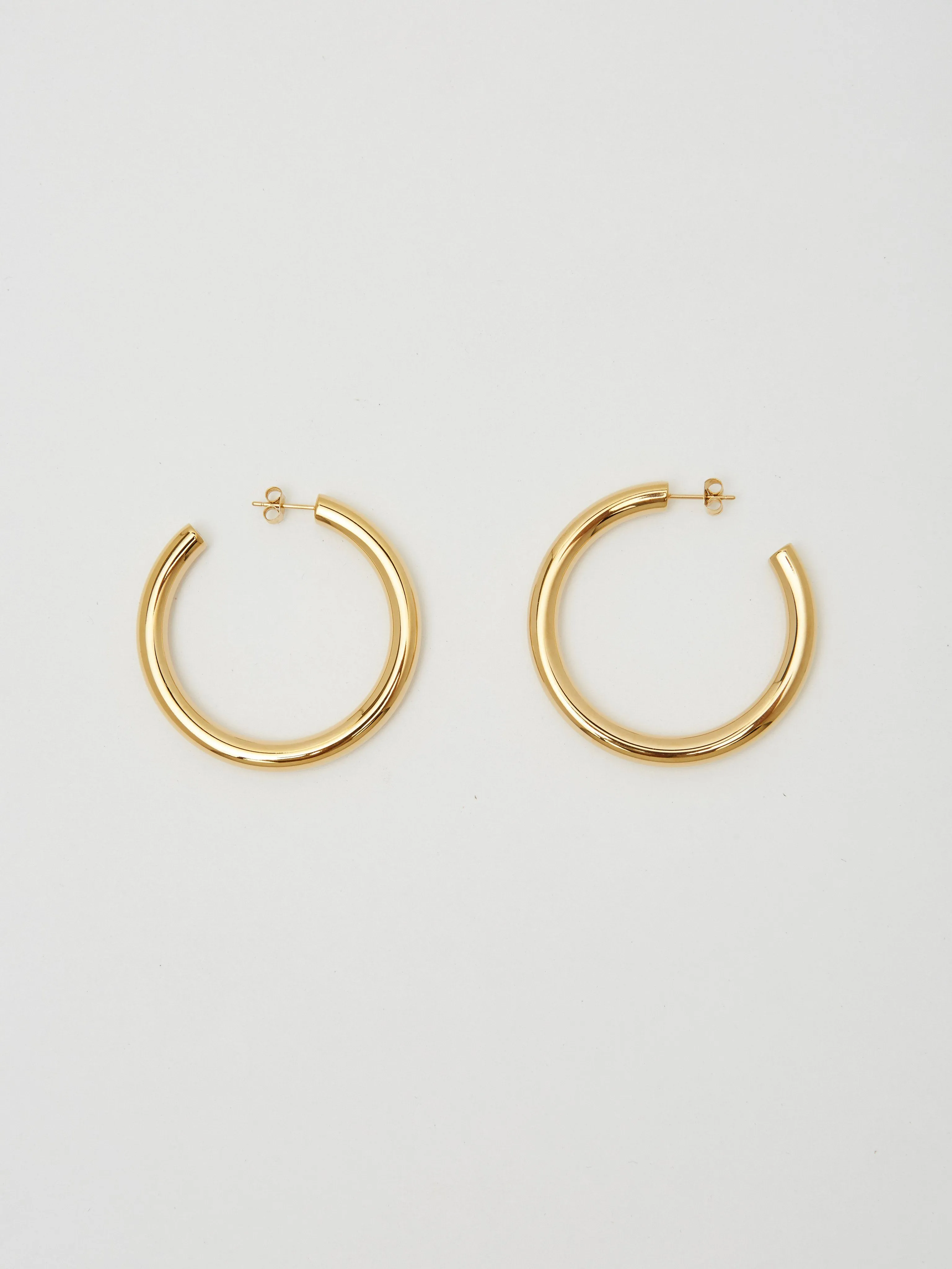 Gold Hollow Hoops