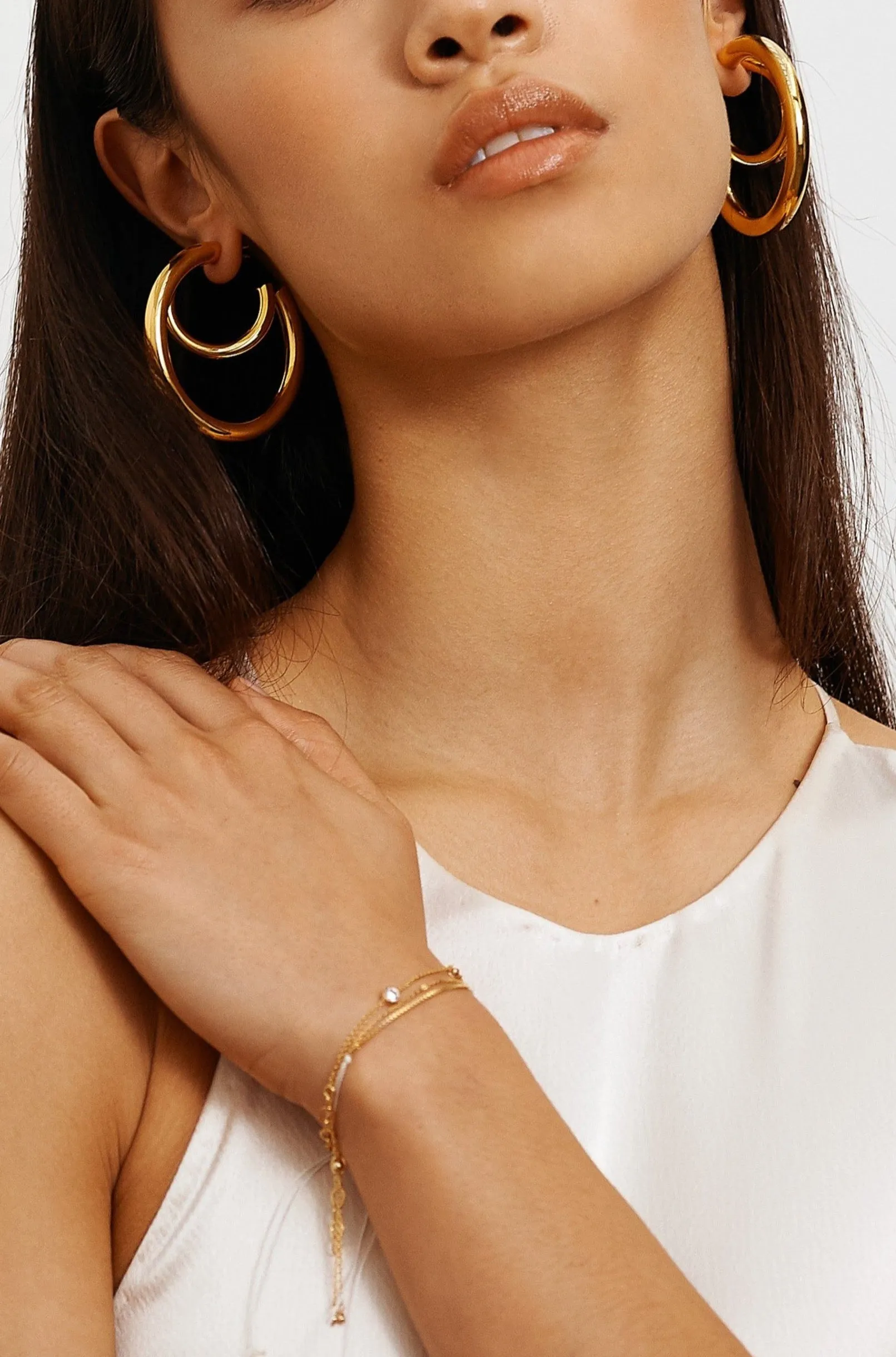 Gold Hollow Hoops