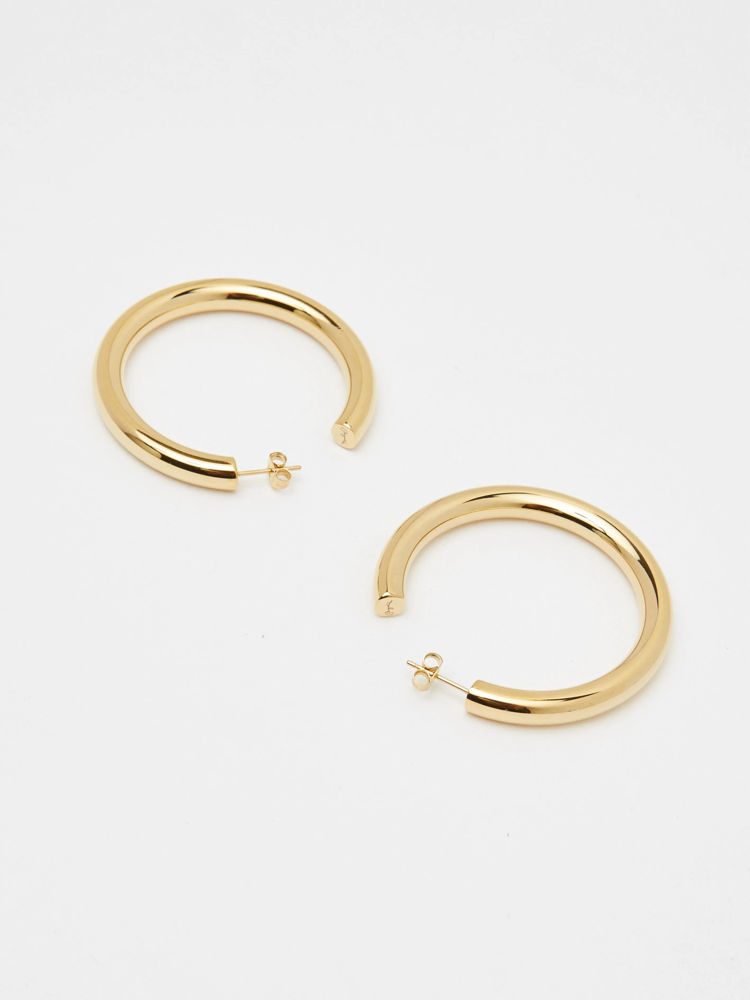 Gold Hollow Hoops