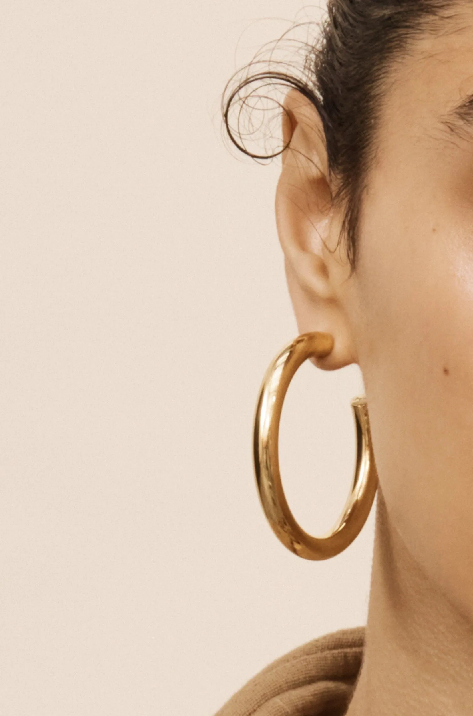 Gold Hollow Hoops