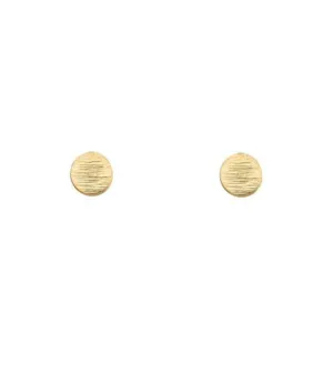 Gold Metal Circle Post Earrings