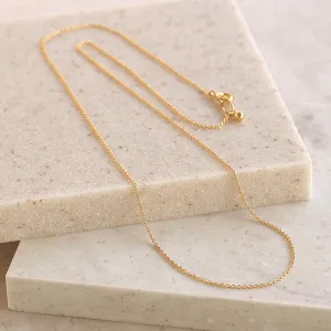 Gold Tone Cable Chain Necklace