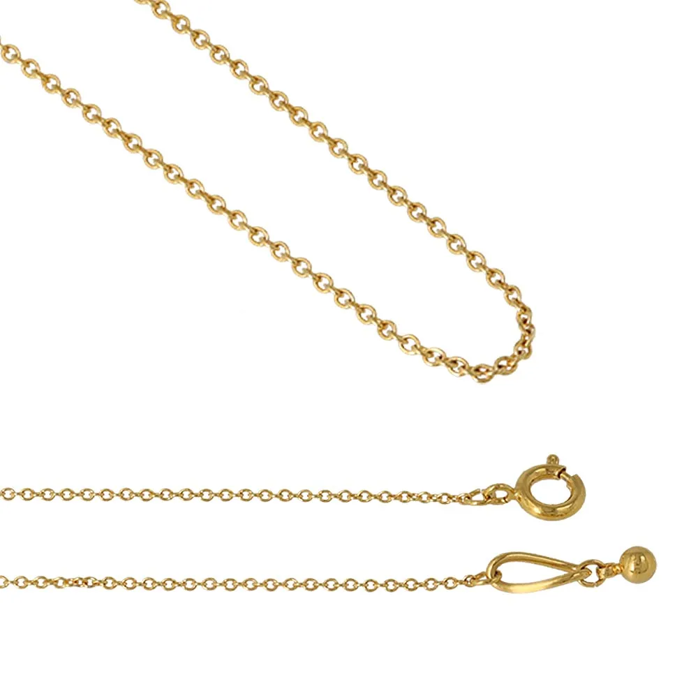 Gold Tone Cable Chain Necklace