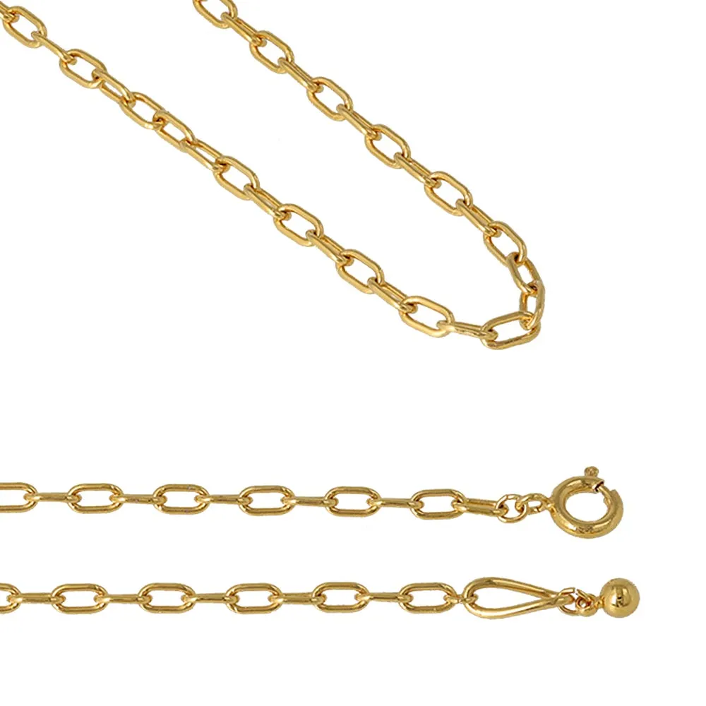 Gold Tone Loose Chain Necklace