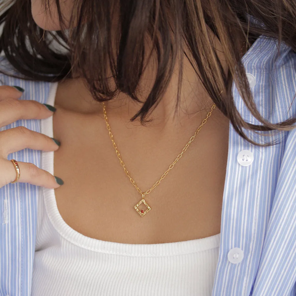 Gold Tone Loose Chain Necklace