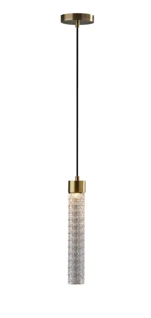 Harriet LED Pendant in Antique Brass