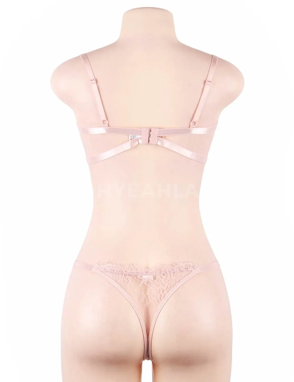 High Quality Beautiful Lingerie Lace Bra & Panty Set Egypt With Steel ring