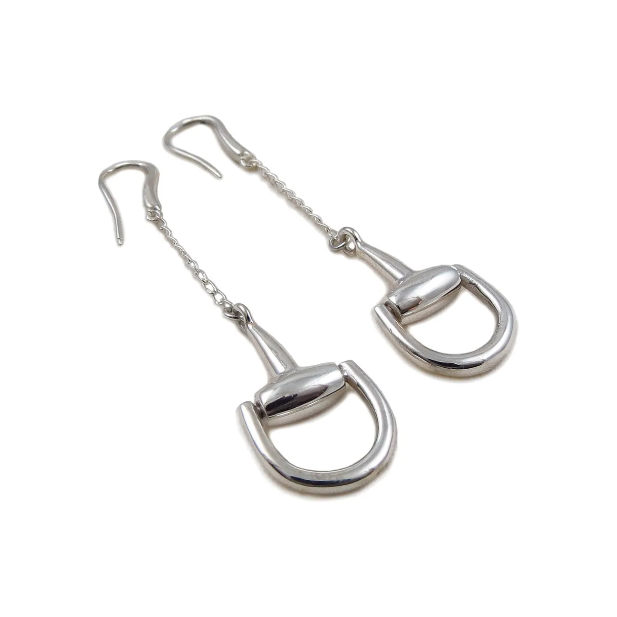 Horsebit Snaffle 925 Sterling Silver Riding Tack Earrings