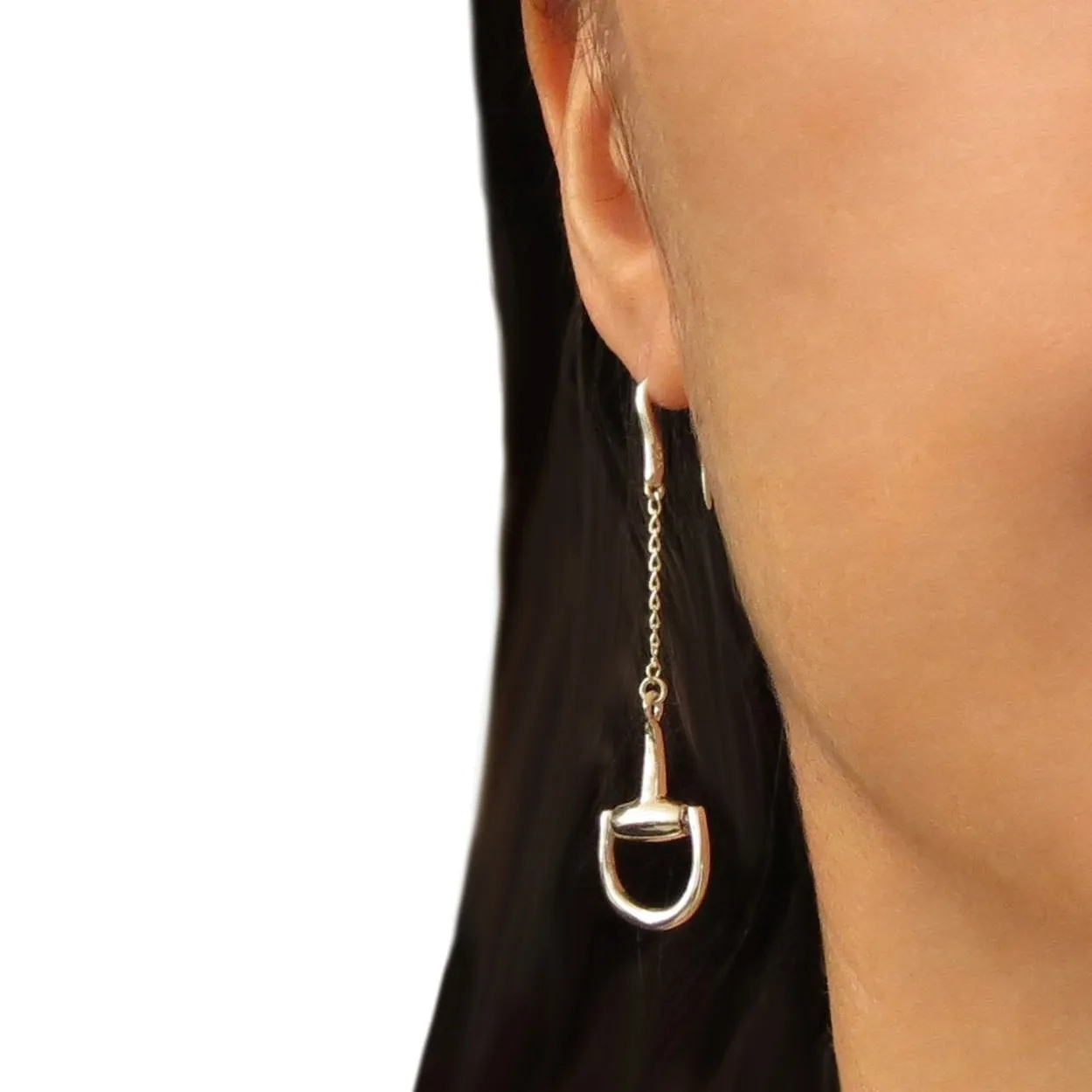 Horsebit Snaffle 925 Sterling Silver Riding Tack Earrings